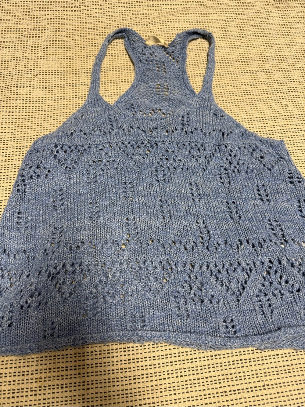 3/$20🍁SALE! Hollister blue racerback crochet sweater tank top